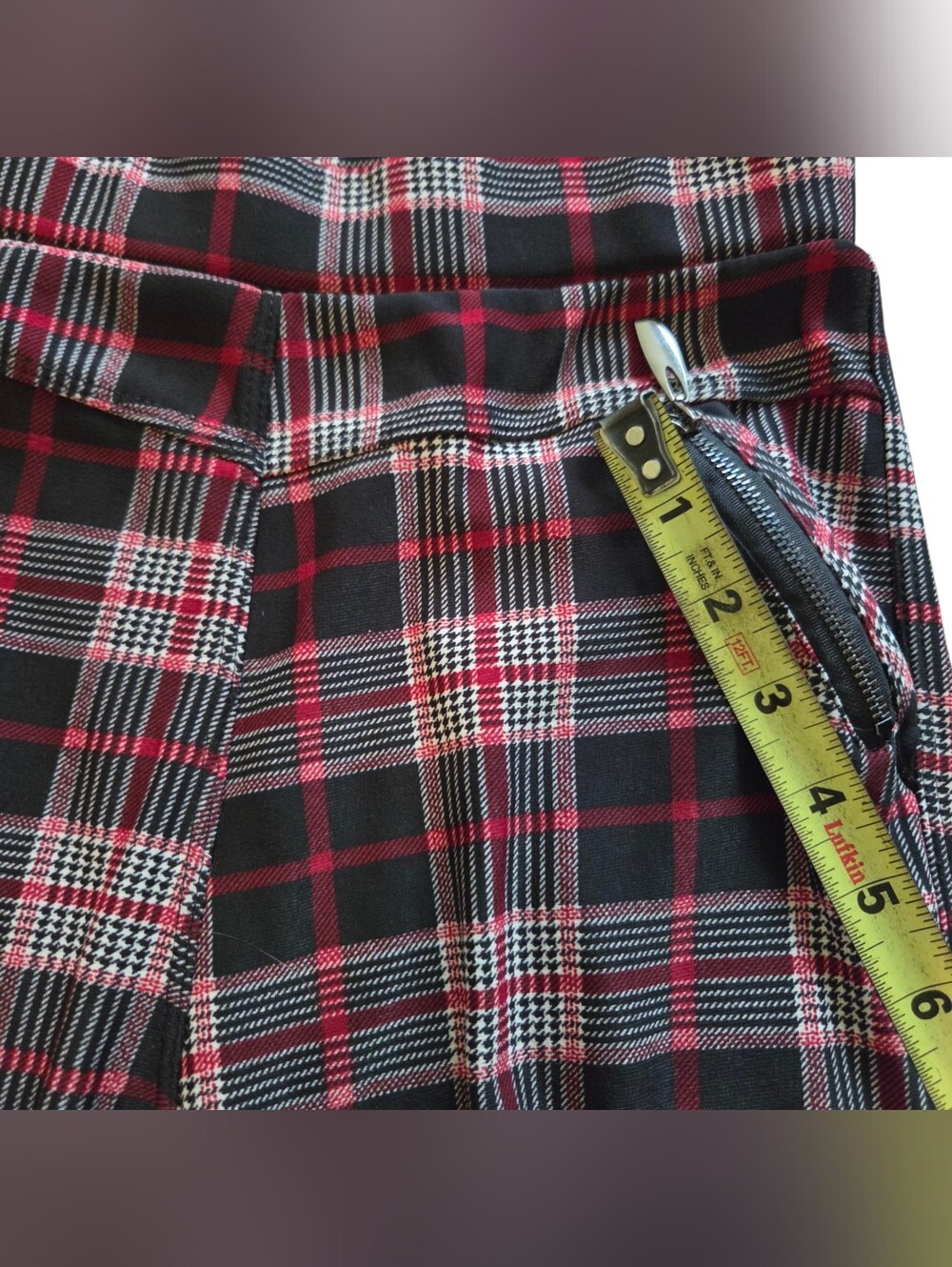 Coco + Carmen Black & Red Plaid Skinny Pants - Picture 8 of 11
